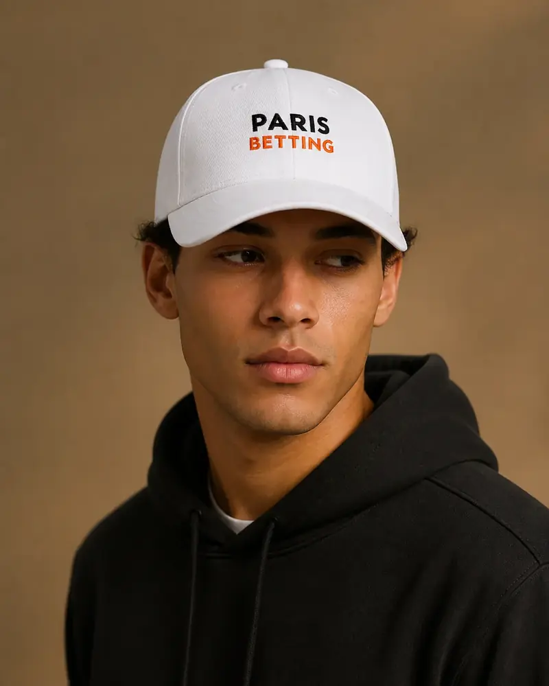Casquette brodée Paris Betting 2 Blanc