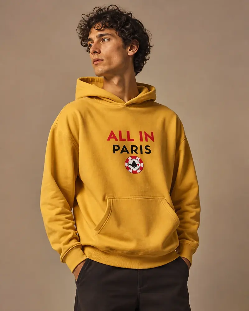 Hoodie All In Paris 3 Or