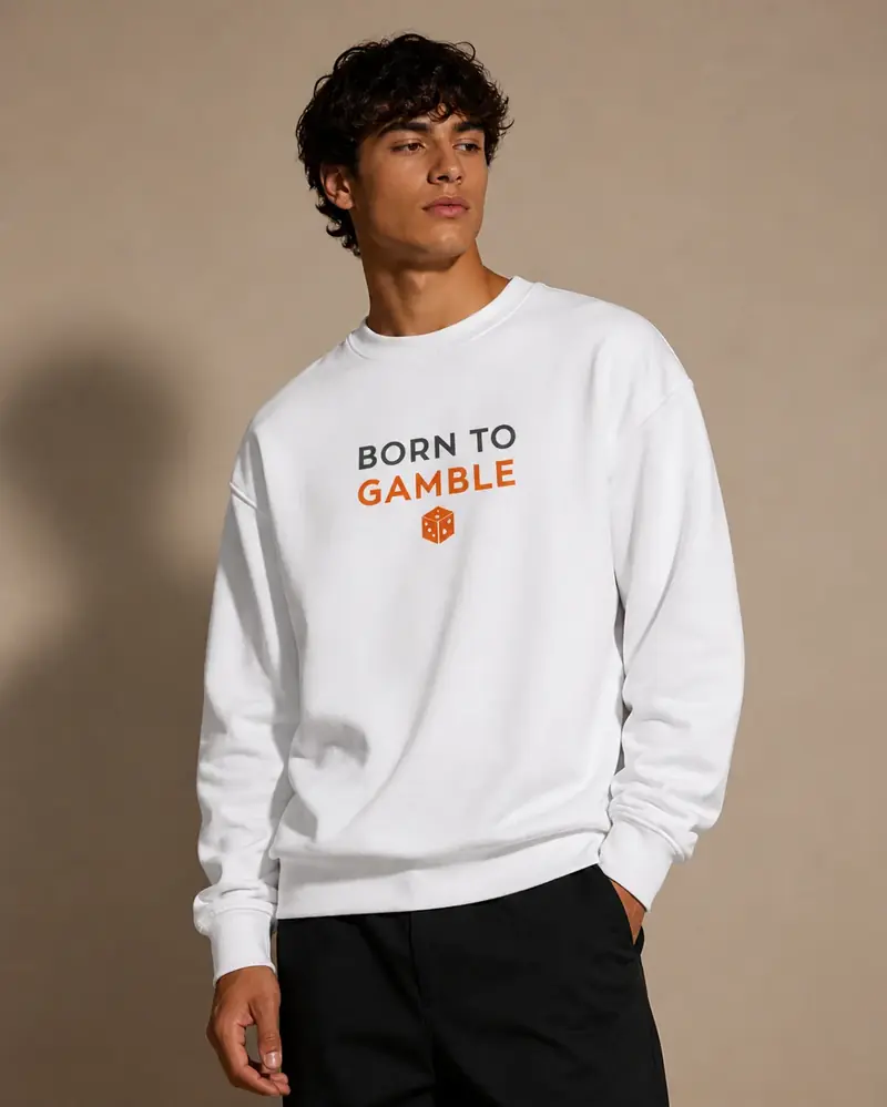 Sweat Born To Gamble Blanc