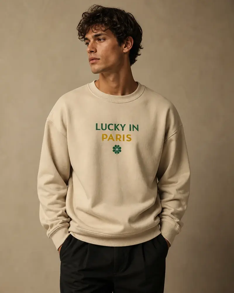 Sweat Lucky In Paris Sable