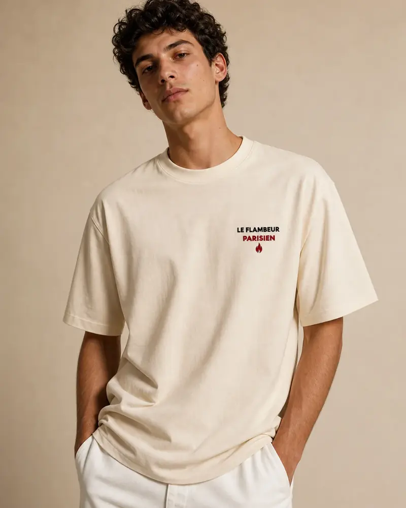 T-shirt Le Flambeur Crème
