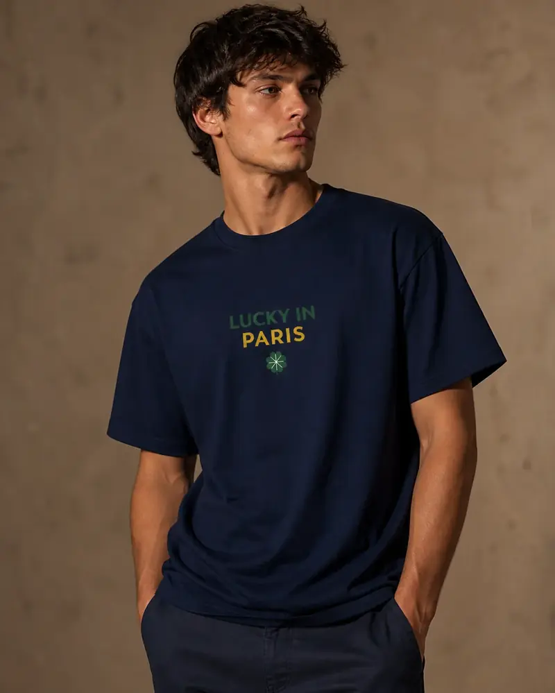 T-shirt Lucky In Paris Marine