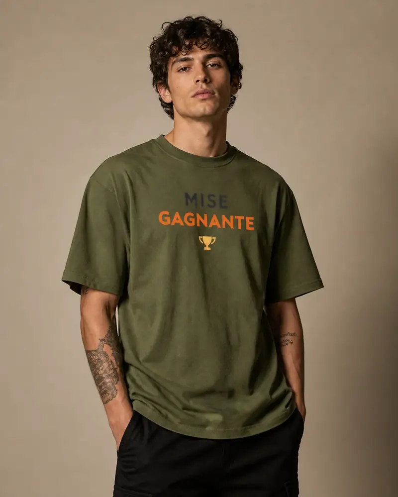 T-shirt Mise Gagnante Kaki