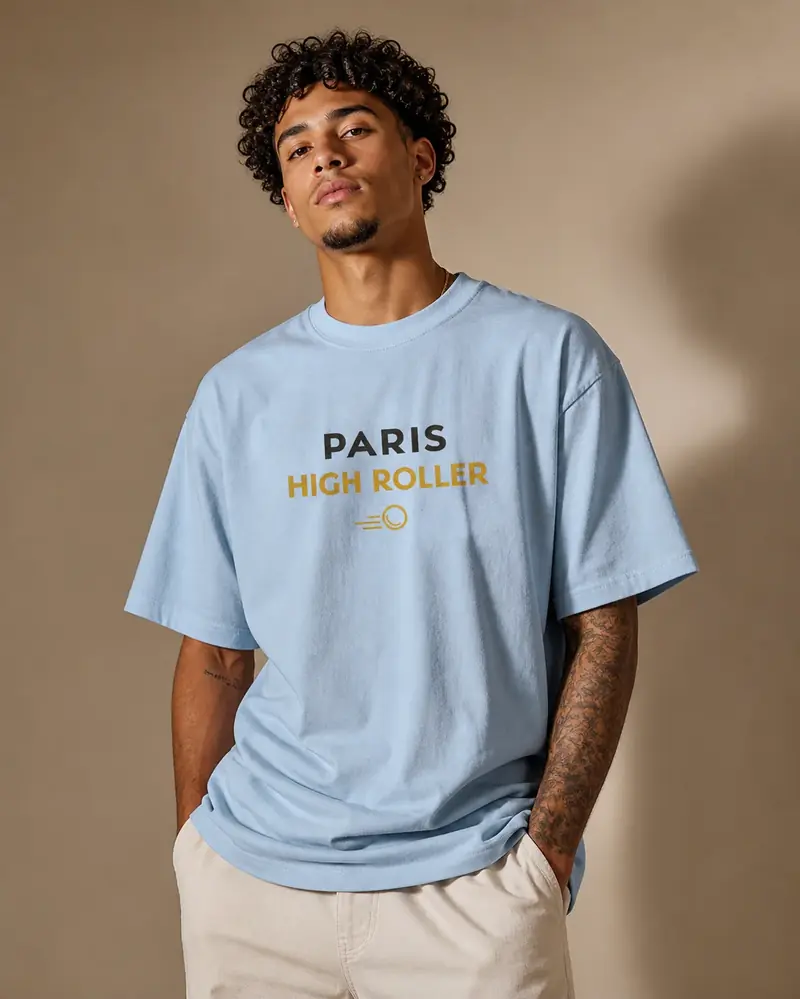 T-shirt Paris High Roller Bleu ciel