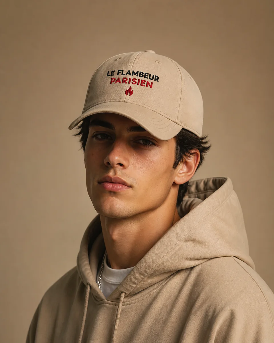 Casquette brodée Le Flambeur Sable