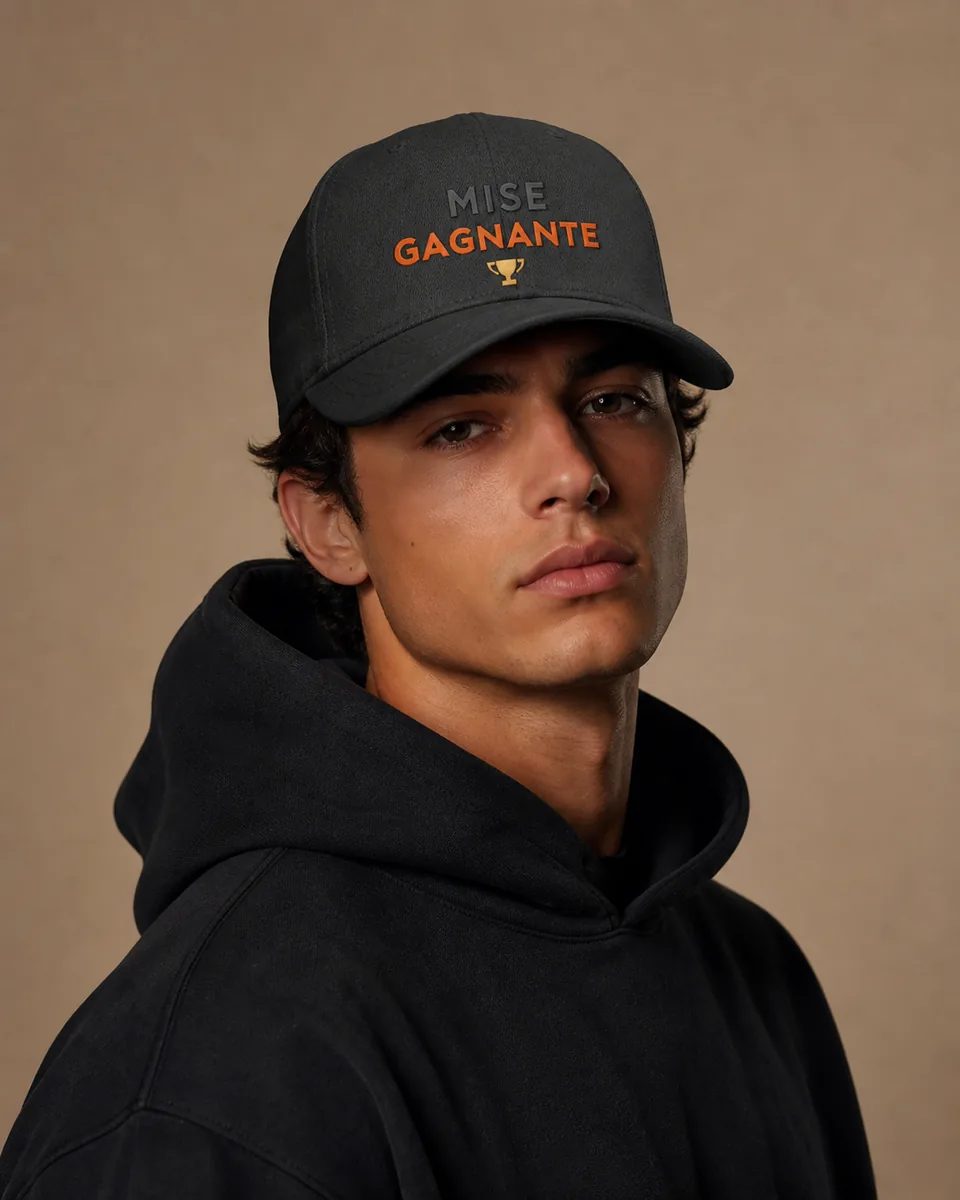 Casquette brodée Mise Gagnante Gris foncé