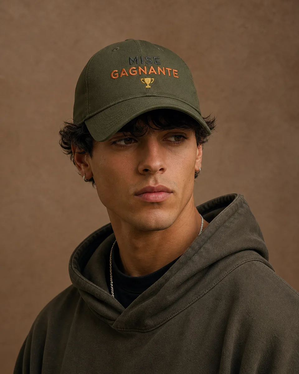 Casquette brodée Mise Gagnante Kaki