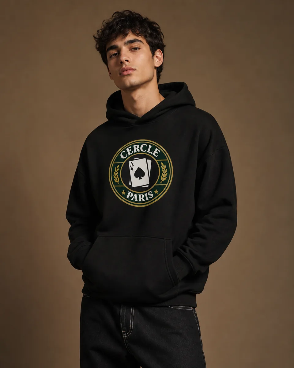 Hoodie Cercle Paris Noir