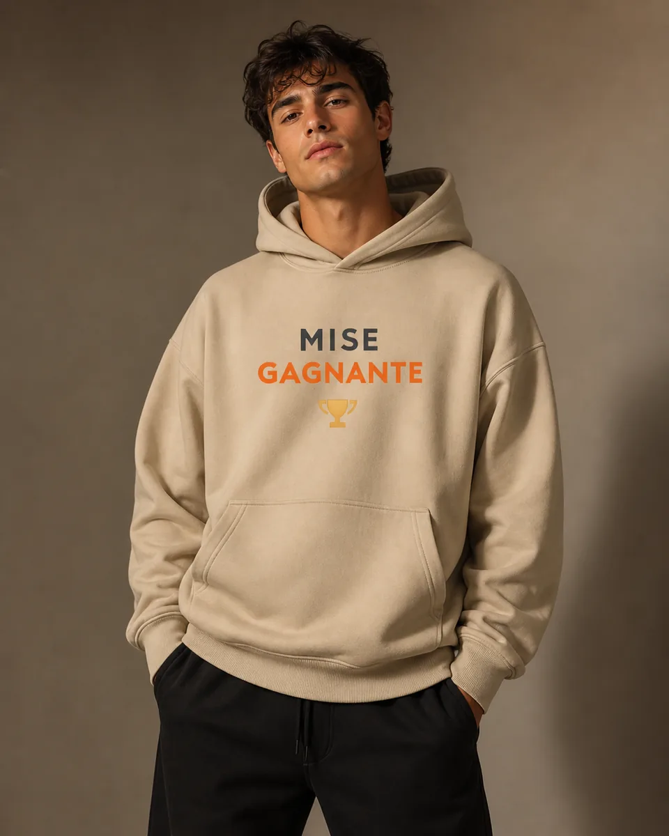 Hoodie Mise Gagnante Sable