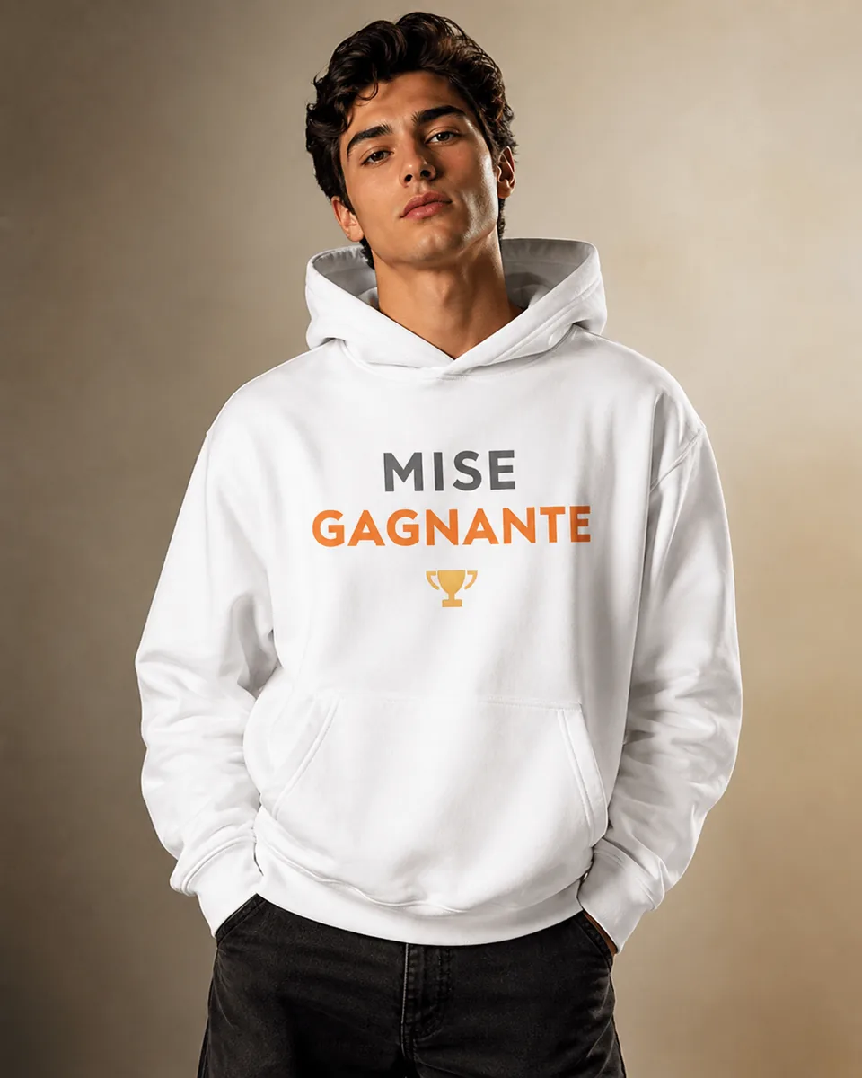 Hoodie Mise Gagnante Blanc