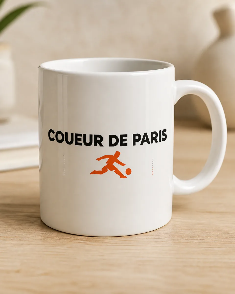 Mug Joueur De Paris 4 Footballer Blanc