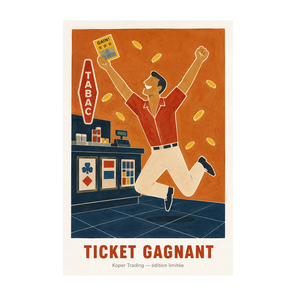 Affiche Ticket Gagnant