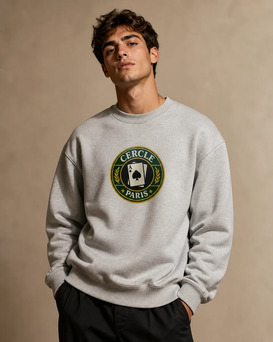 Sweat Cercle Paris Gris clair