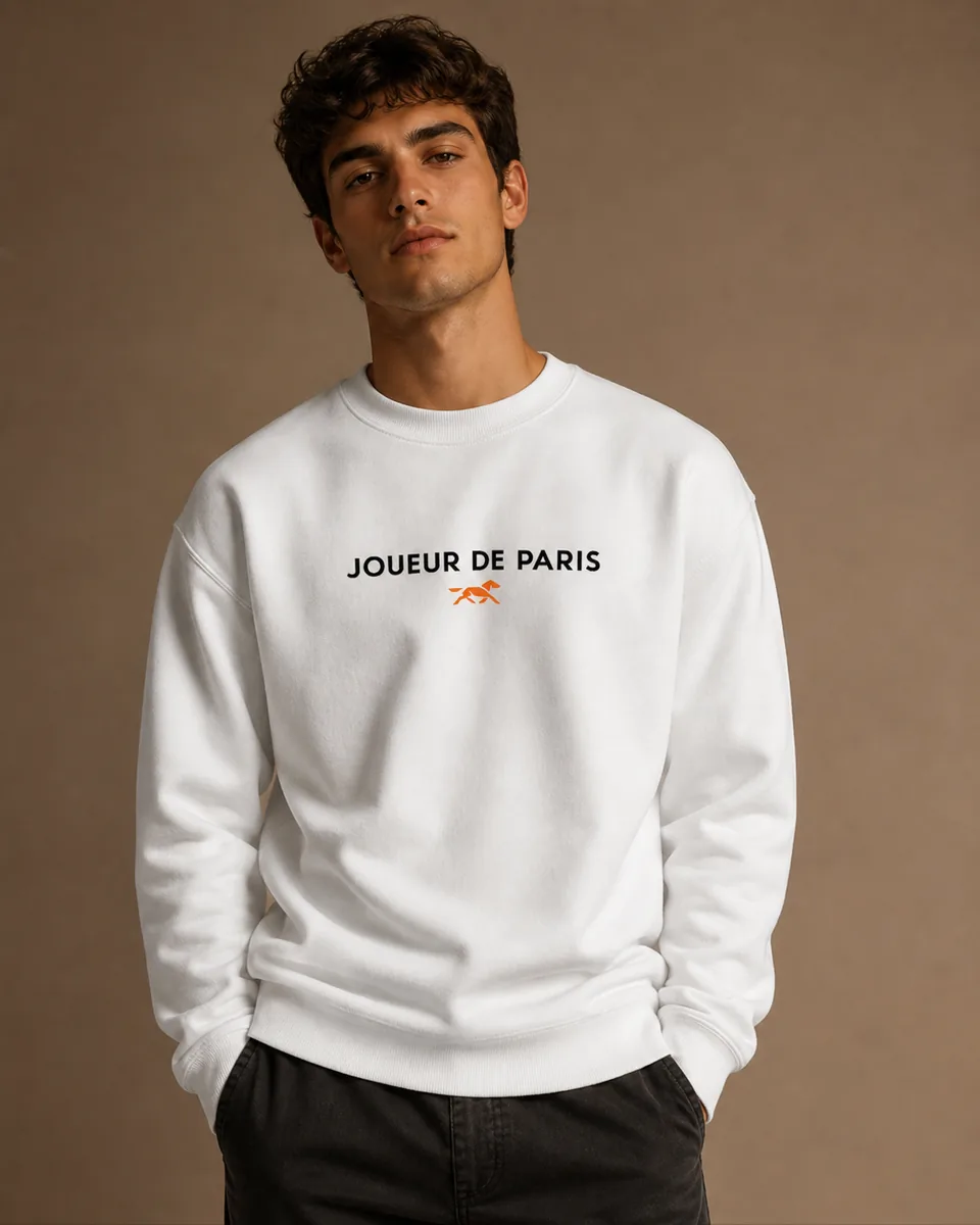 Sweat Joueur De Paris 1 Horse Blanc