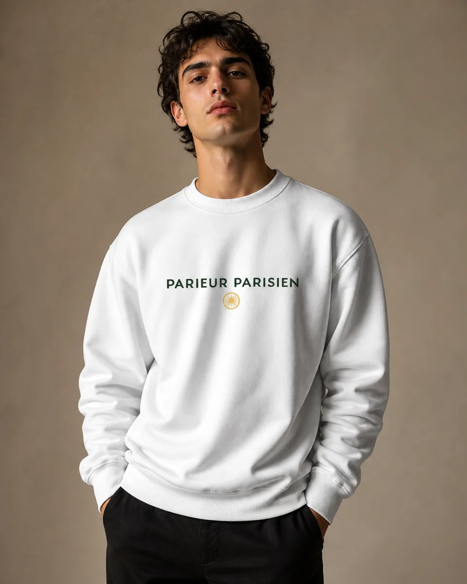 Sweat Parieur Parisien Blanc