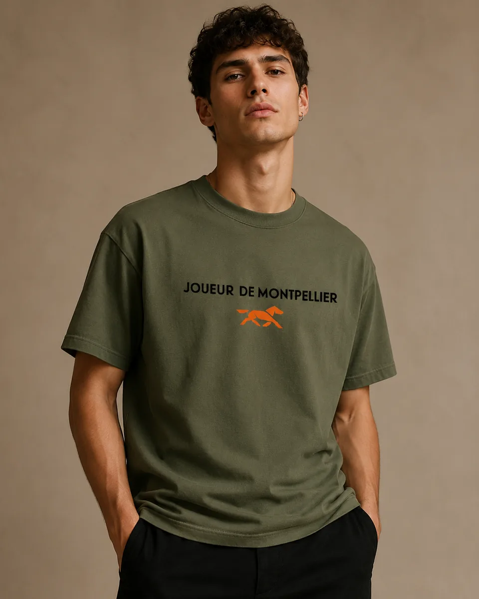 T-shirt Joueur Montpellier Vert kaki