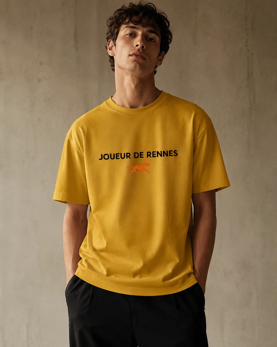 T-shirt Joueur Rennes Or