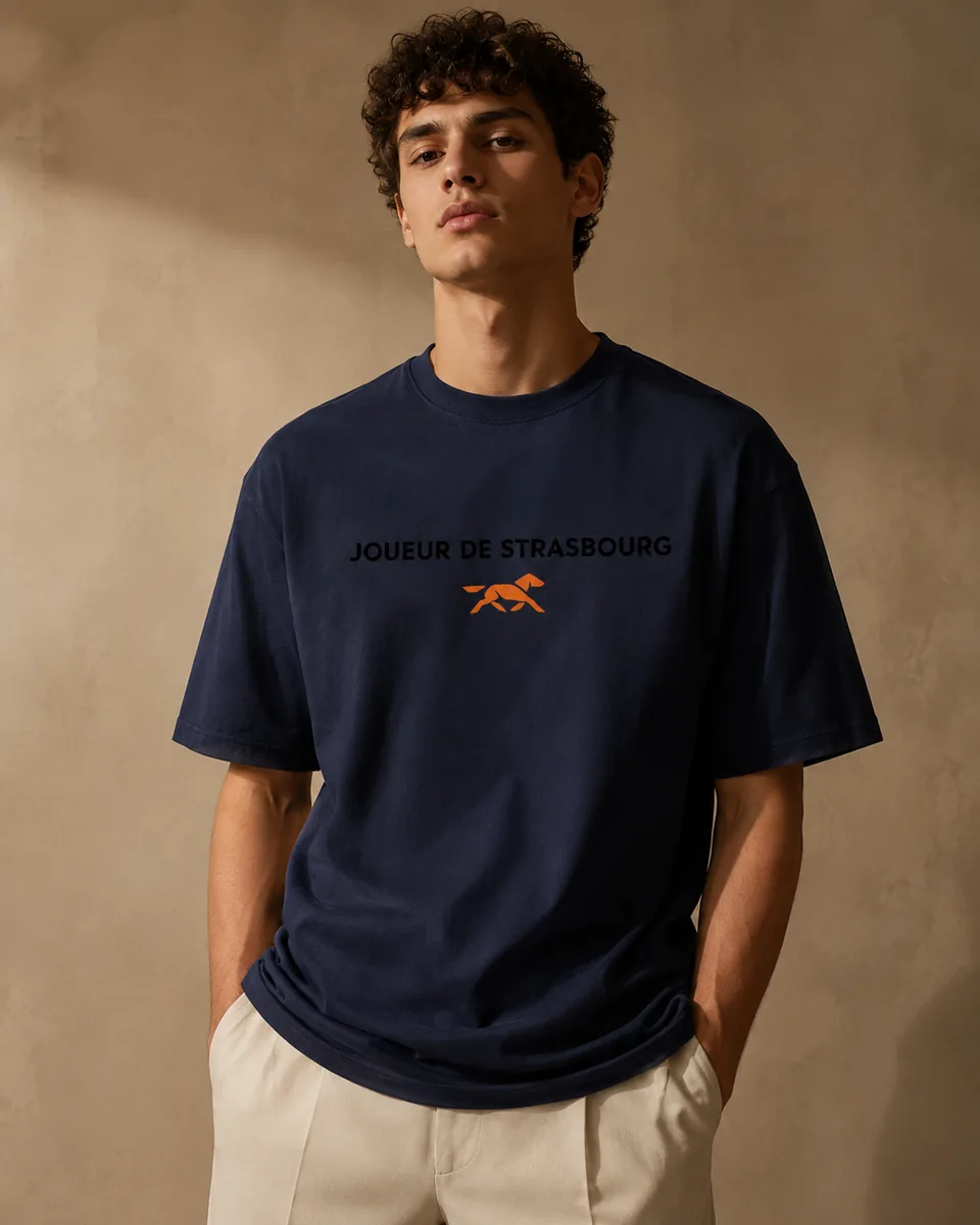 T-shirt Joueur Strasbourg Marine foncé Bleu
