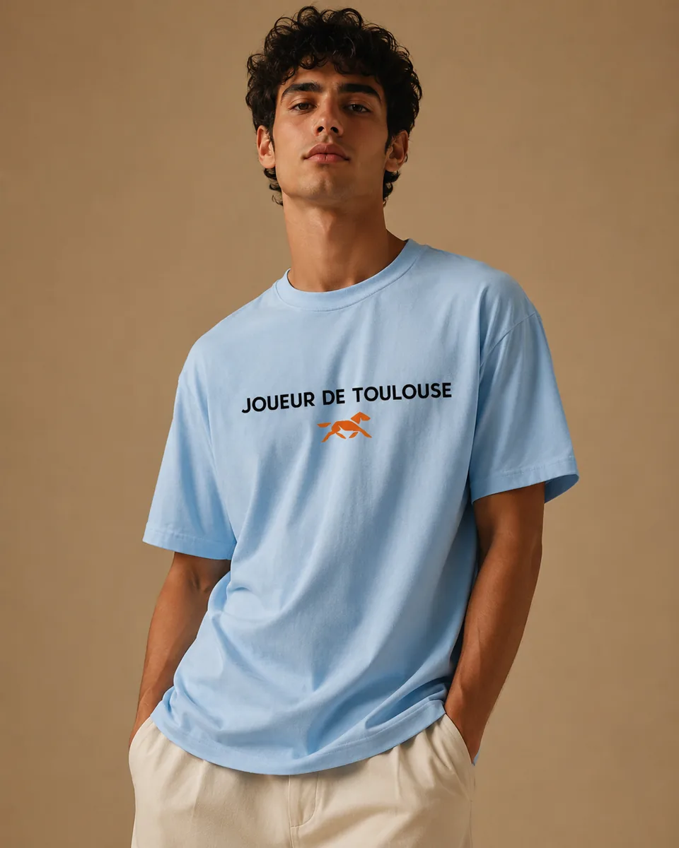 T-shirt Joueur Toulouse Bleu ciel