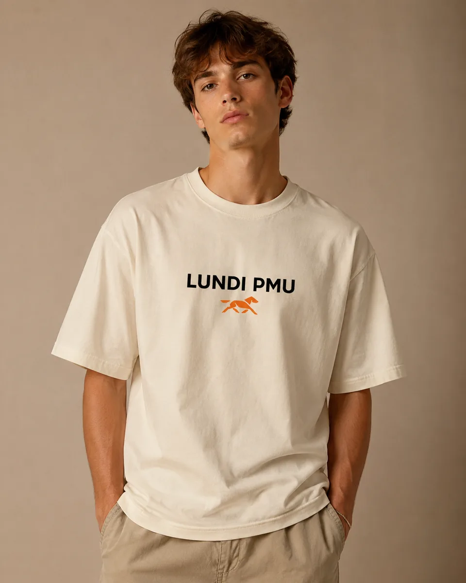 T-shirt Lundi PMU Joueur De Paris Crème