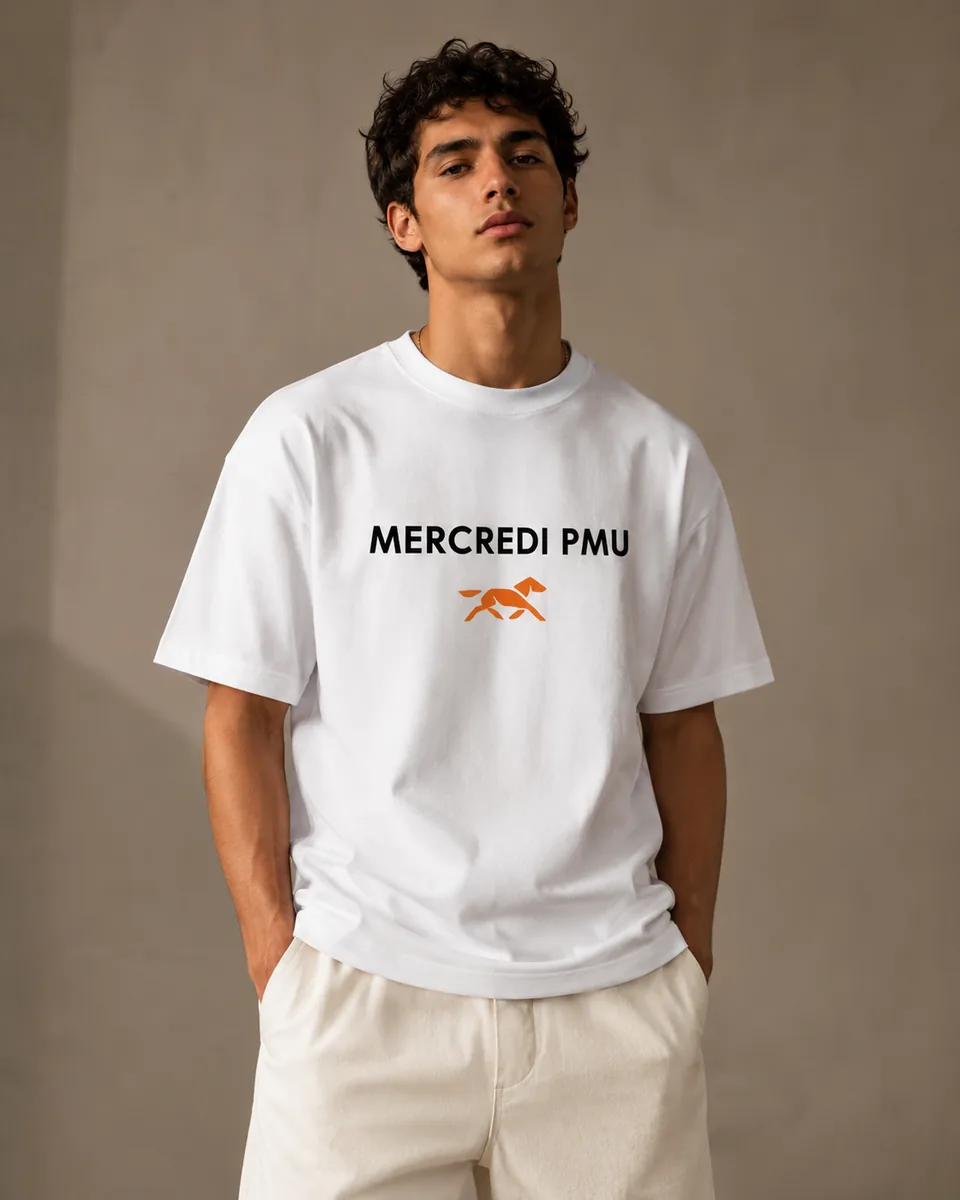 T-shirt Mercredi PMU Joueur De Paris Blanc