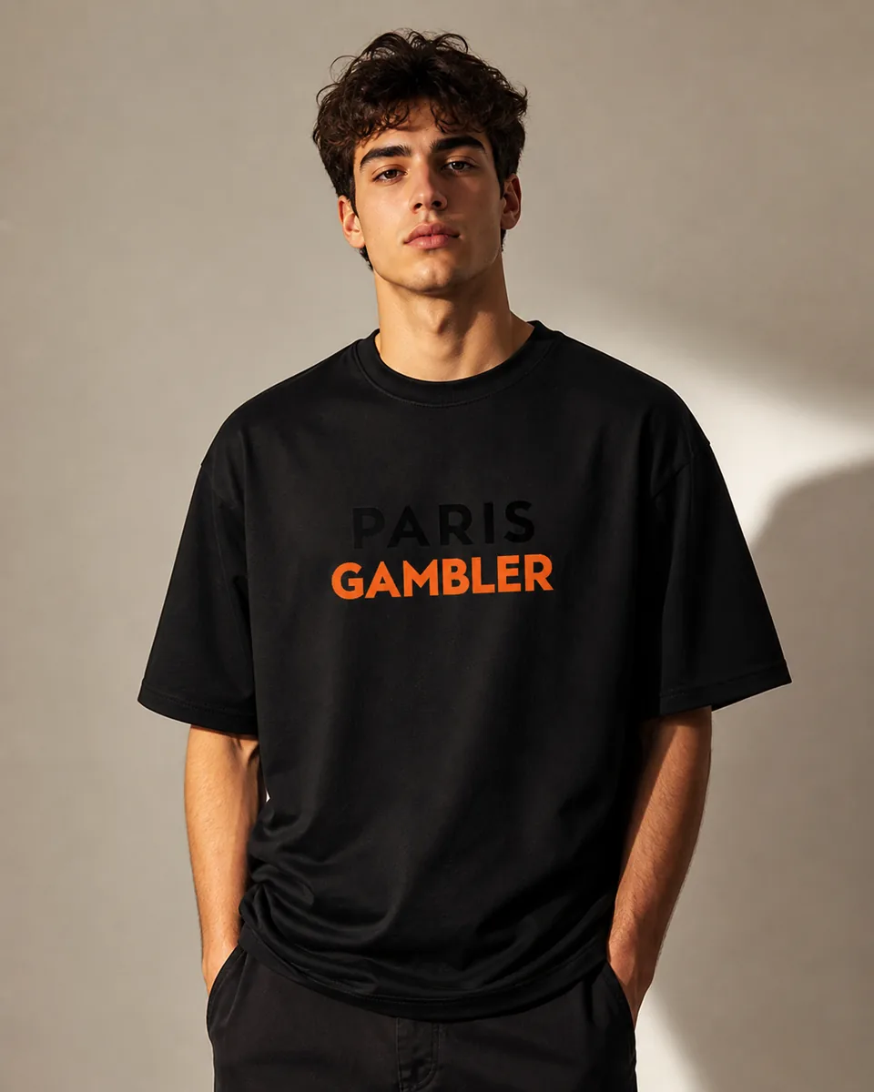 T-shirt Paris Gambler 3 Noir