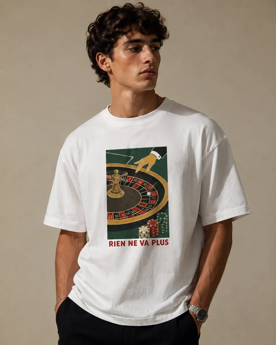 T-shirt Rien Ne Va Plus Blanc