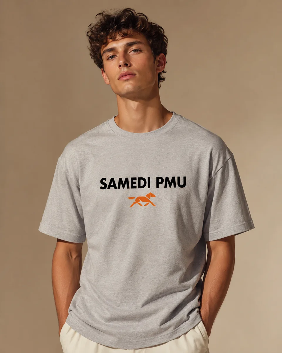 T-shirt Samedi PMU Joueur De Paris Gris clair