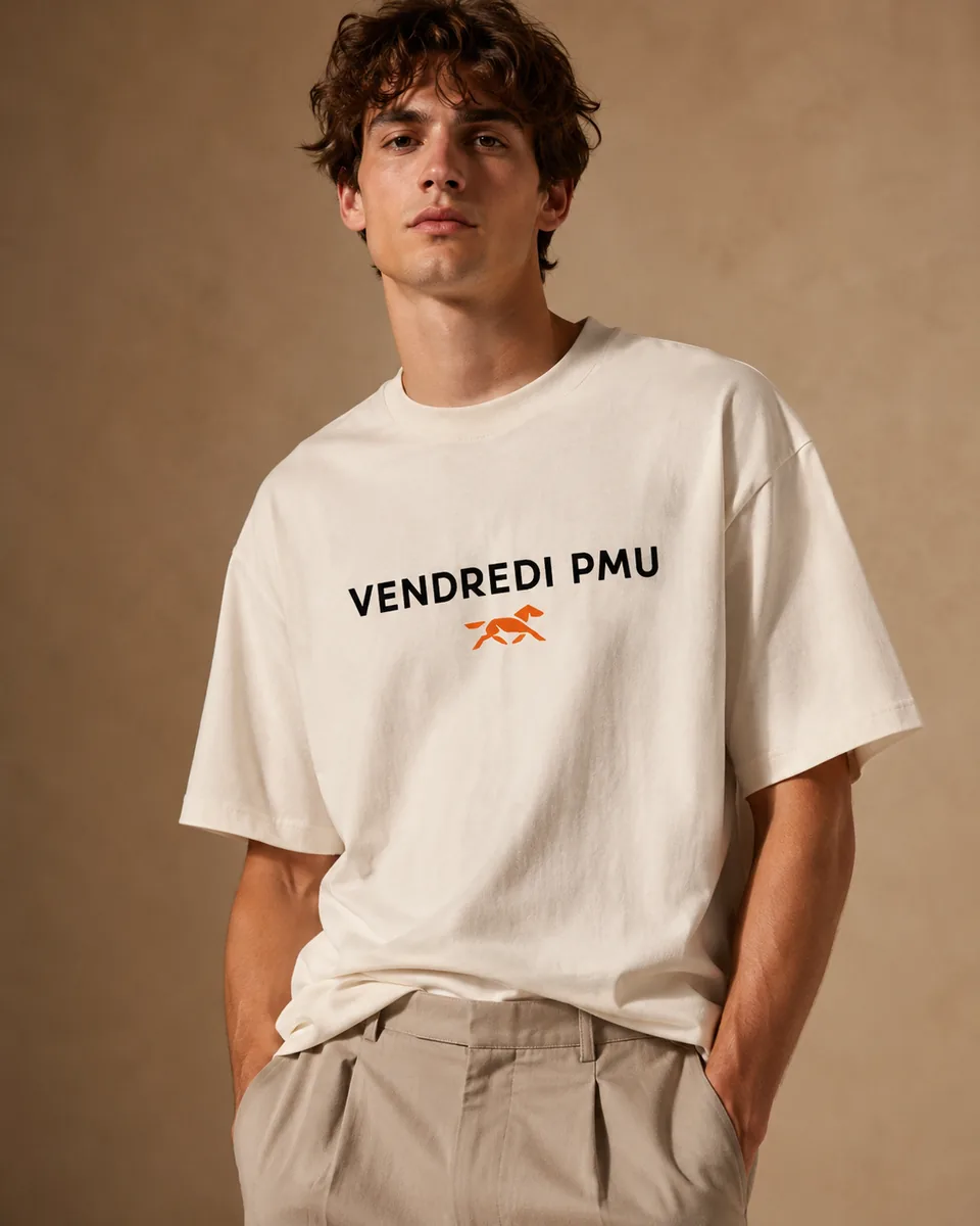 T-shirt Vendredi PMU Joueur De Paris Naturel