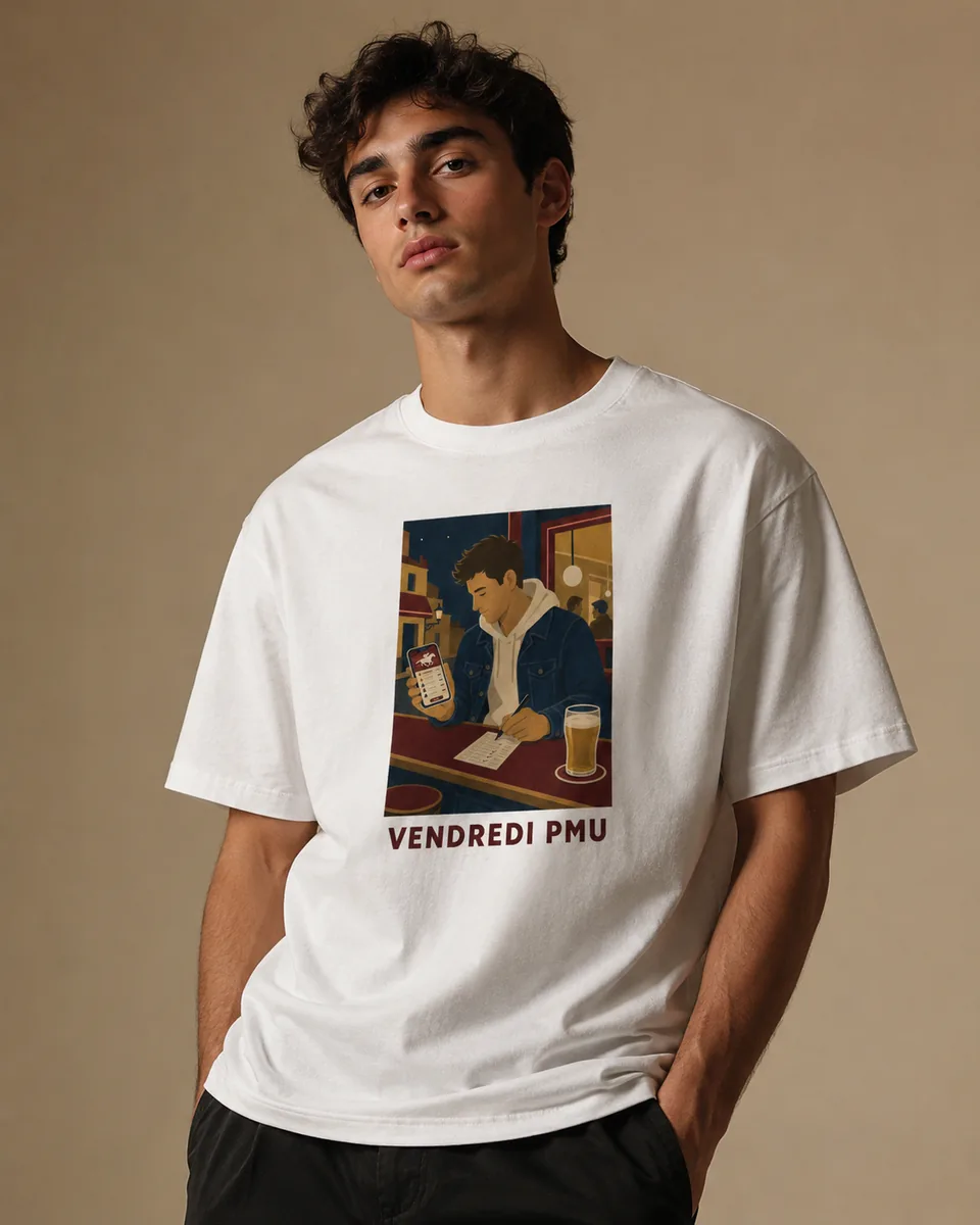 T-shirt Vendredi PMU Blanc