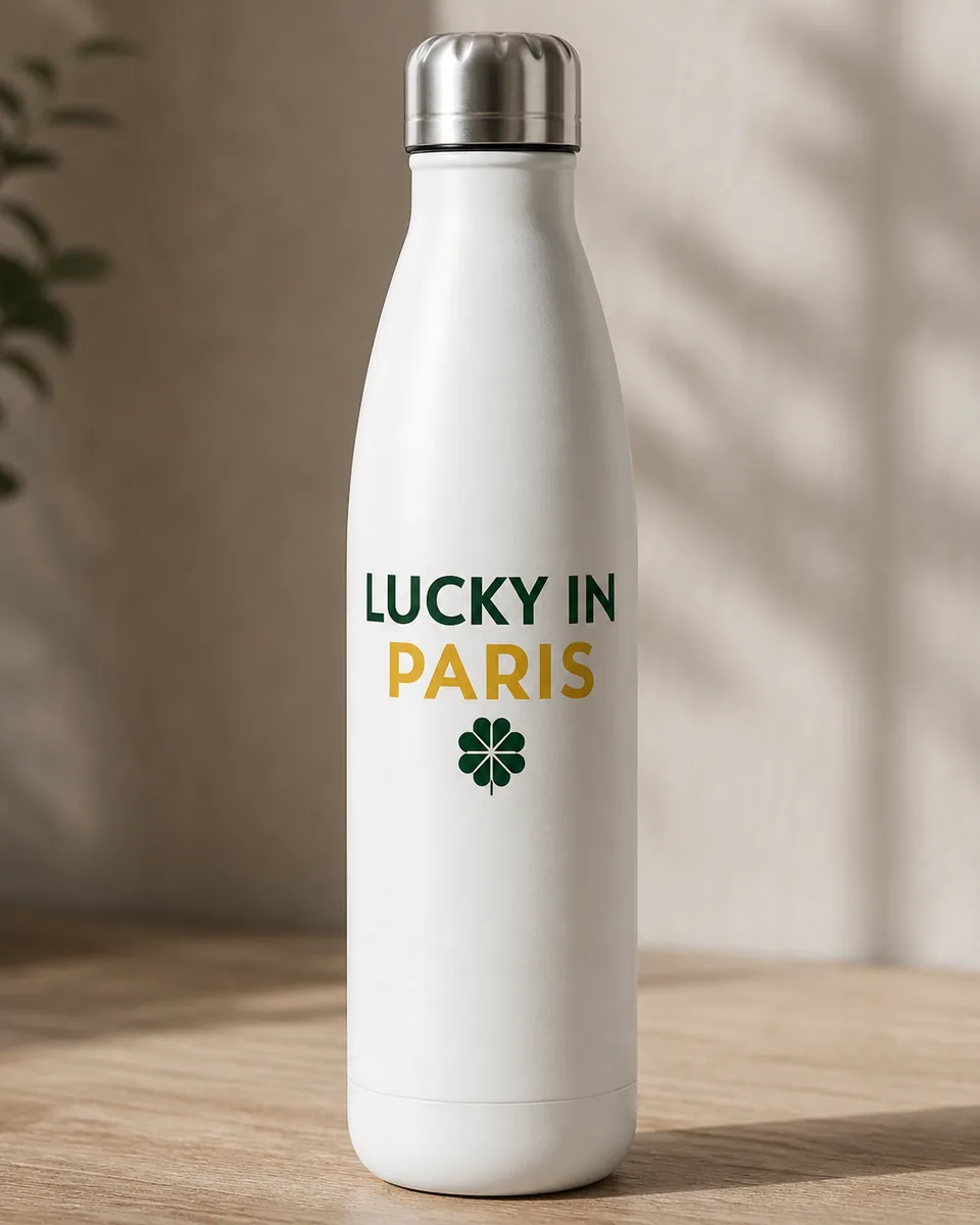 Gourde Lucky In Paris Blanc