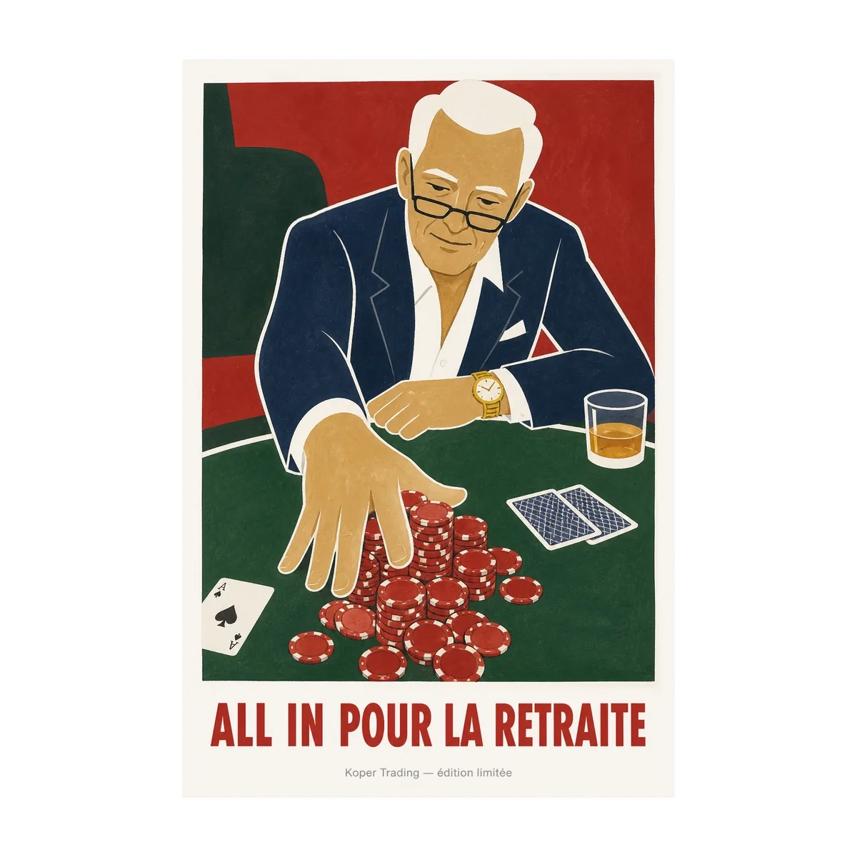 Affiche All In Pour La Retraite
