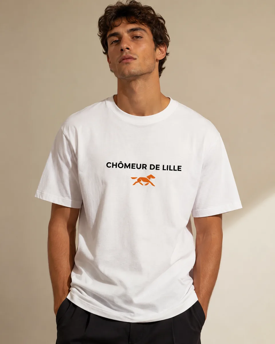 T-shirt Chômeur Lille Blanc