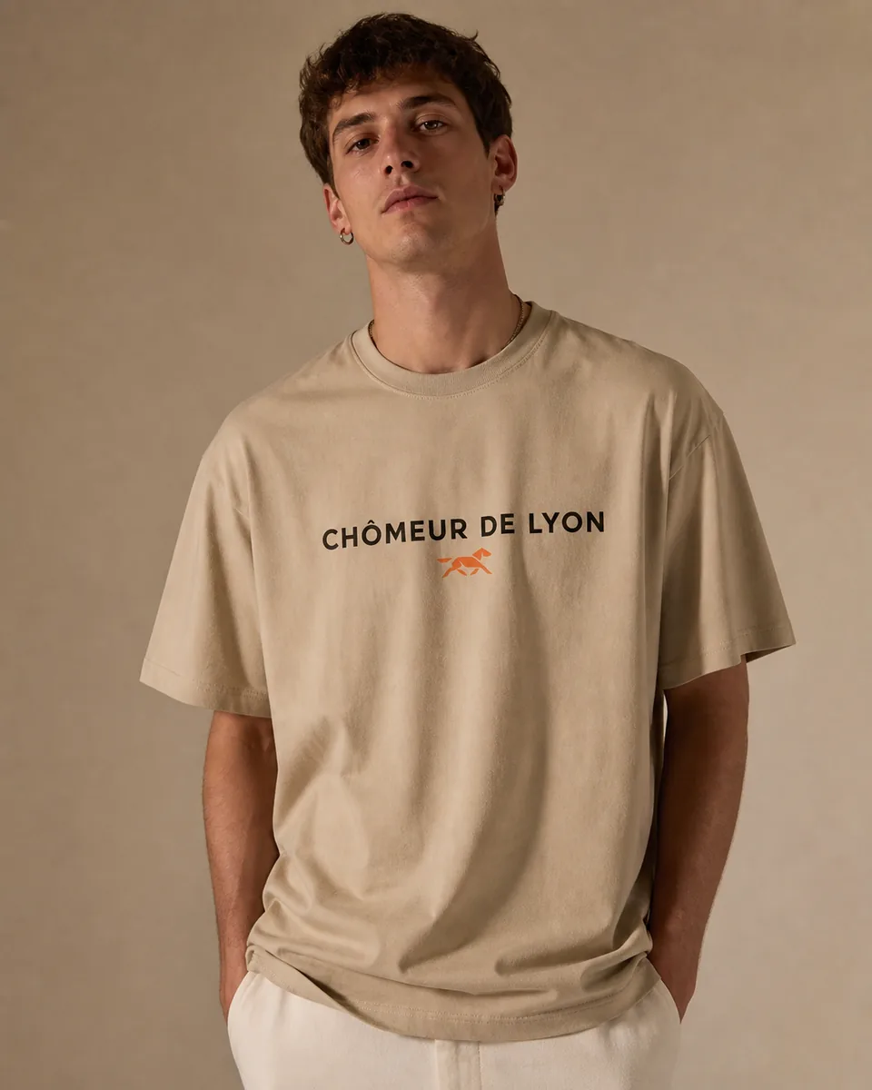 T-shirt Chômeur Lyon Sable