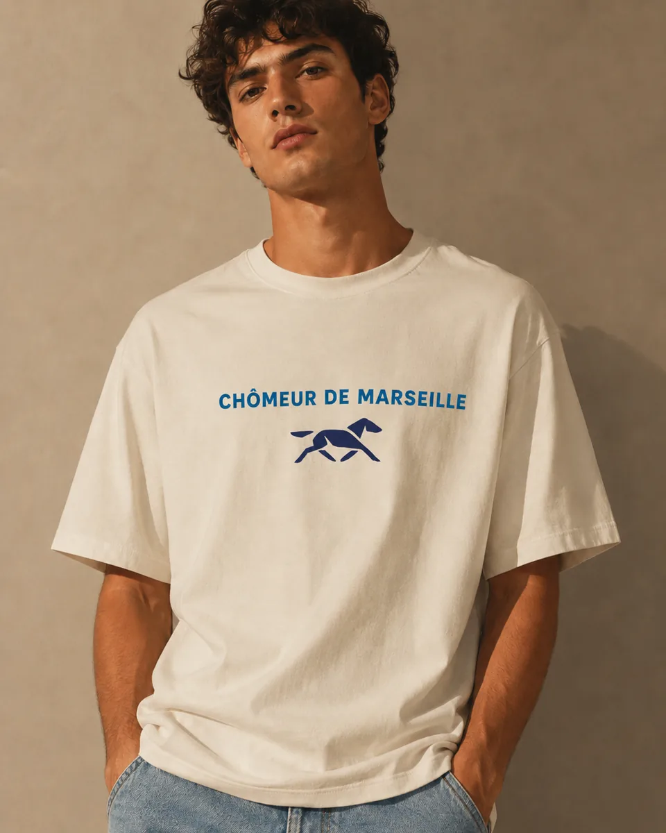 T-shirt Chômeur Marseille Crème 2