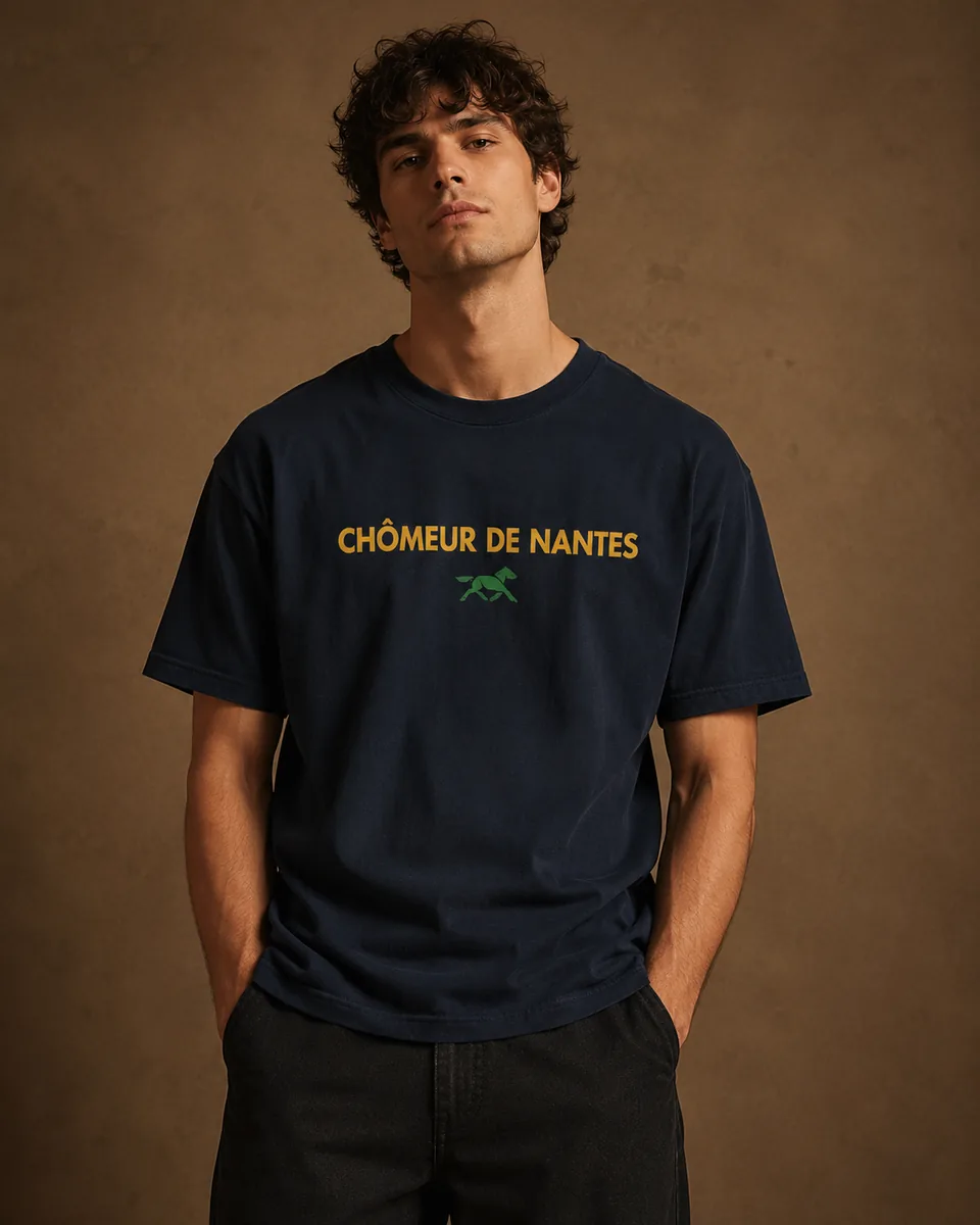 T-shirt Chômeur Nantes Marine foncé Bleu 2