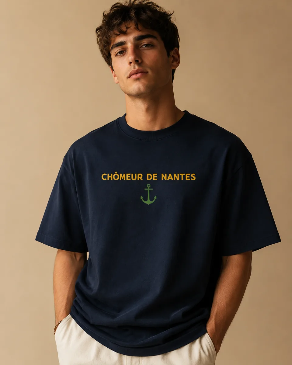 T-shirt Chômeur Nantes Marine foncé Bleu 3