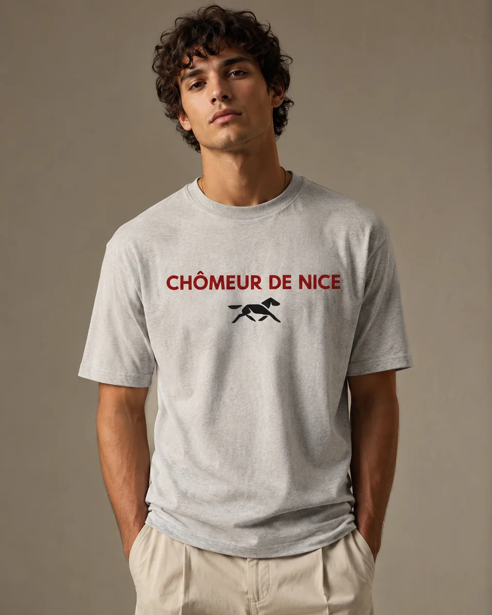 T-shirt Chômeur Nice Gris clair 2