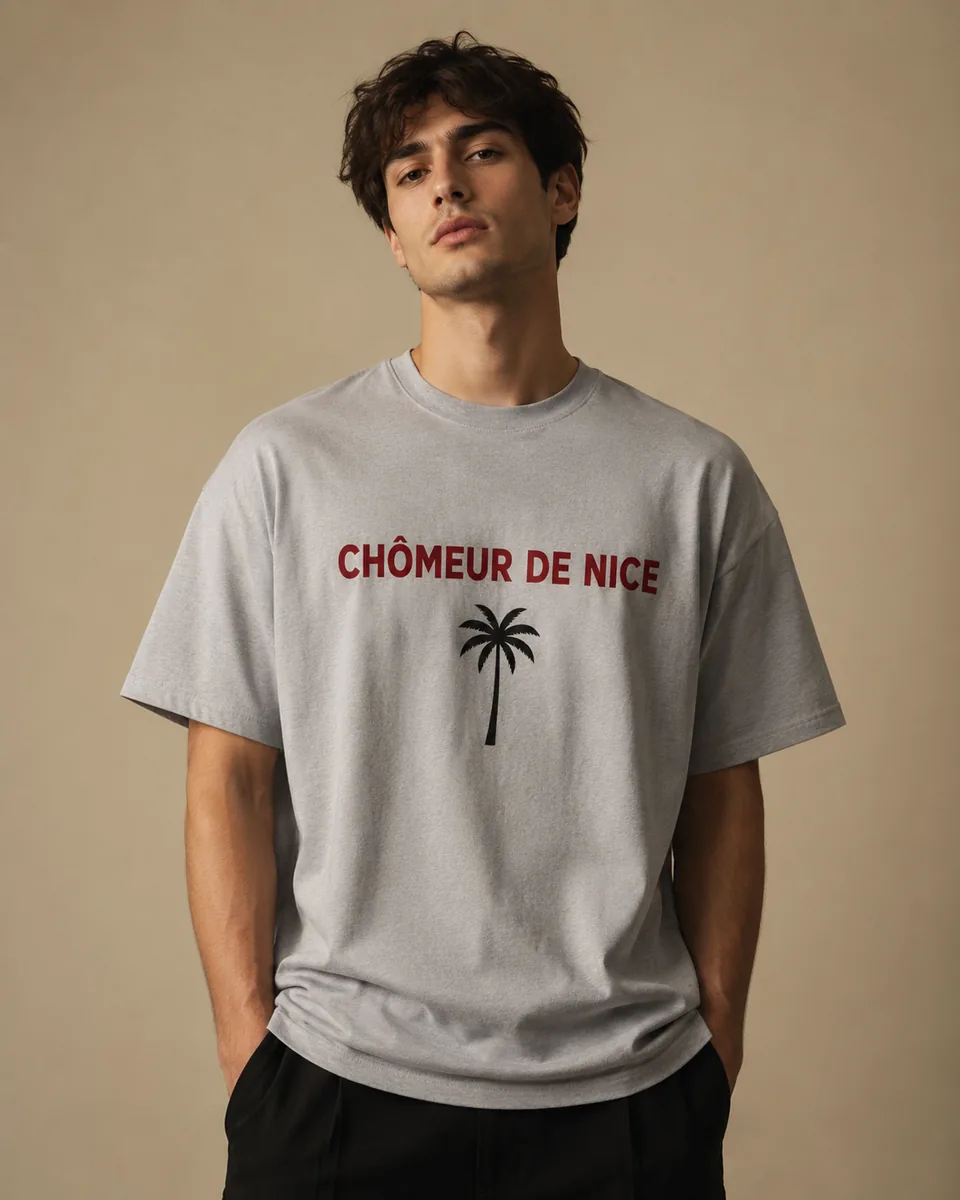T-shirt Chômeur Nice Gris clair 3