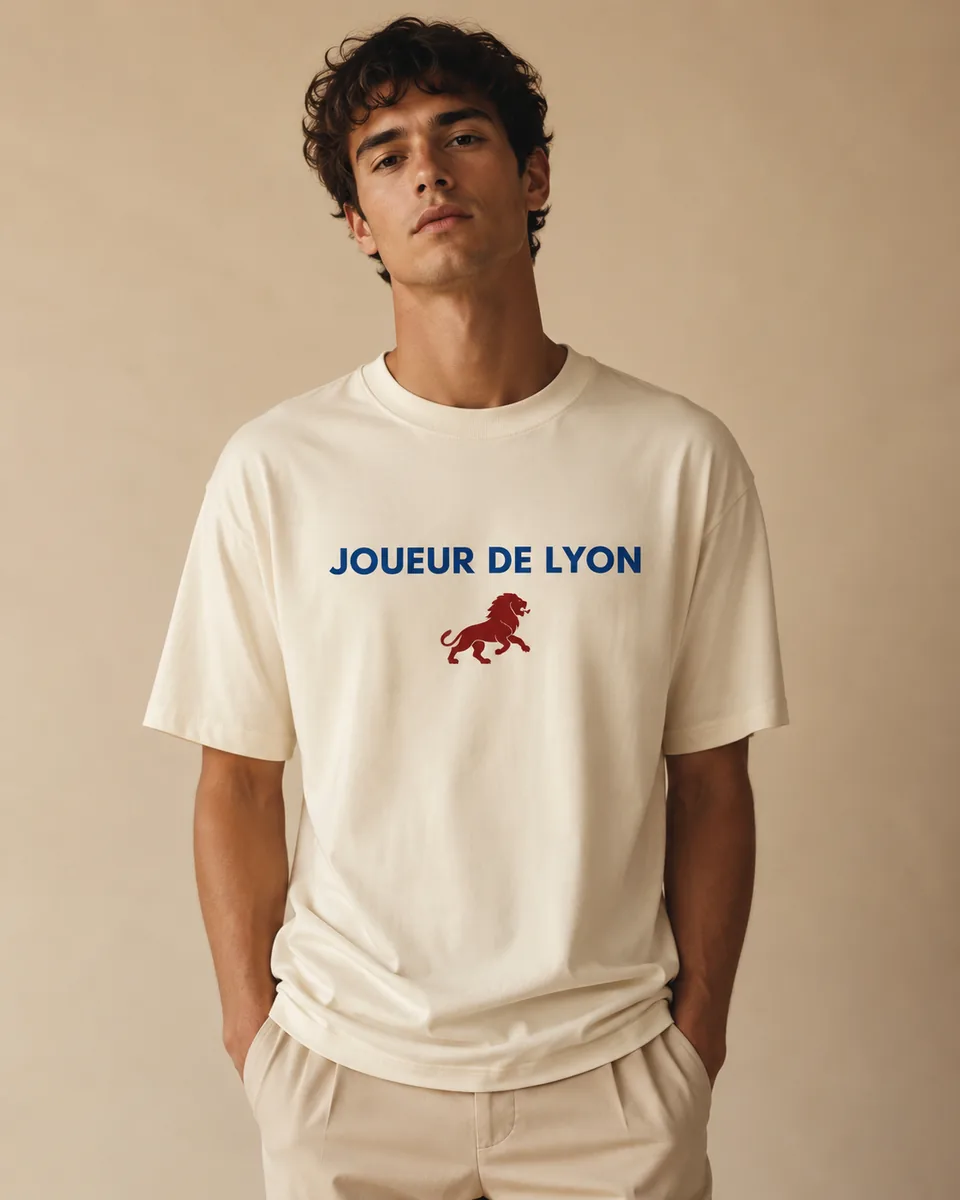 T-shirt Joueur Lyon Crème 3