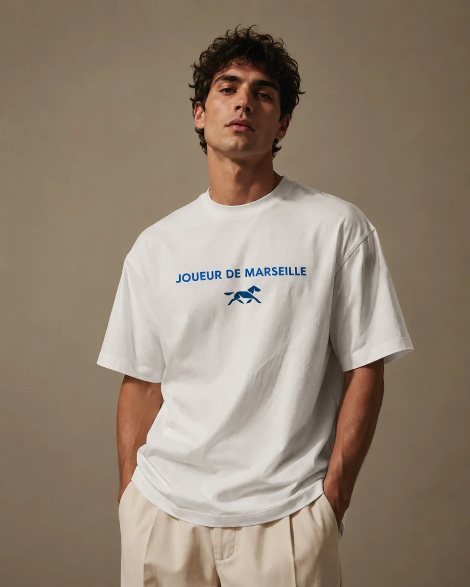 T-shirt Joueur Marseille Blanc 2