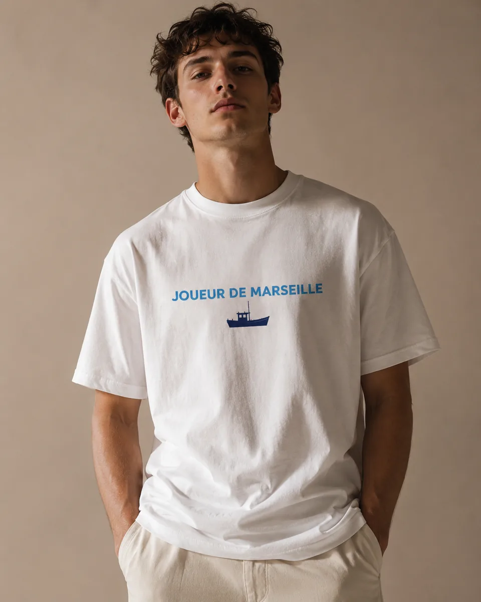 T-shirt Joueur Marseille Blanc 3