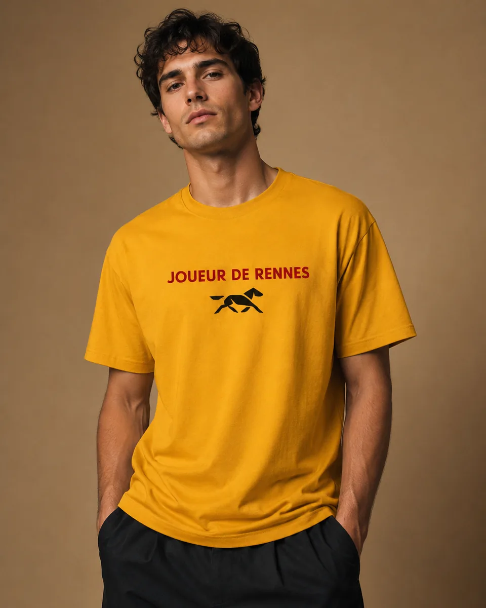 T-shirt Joueur Rennes Or 2