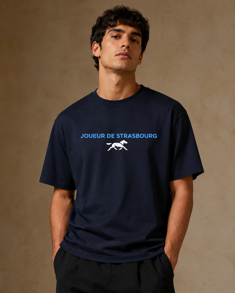 T-shirt Joueur Strasbourg Marine foncé Bleu 2